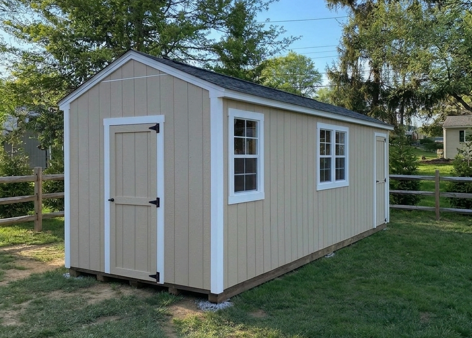 8x12 workshop shed built on-site in Washington Township, NJ