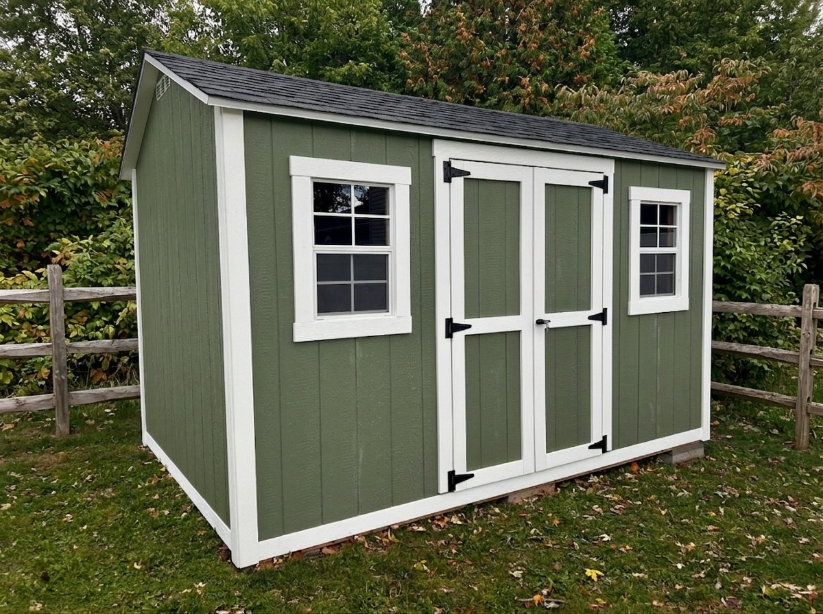 12x16 gable storage shed built on-site in Glassboro, NJ