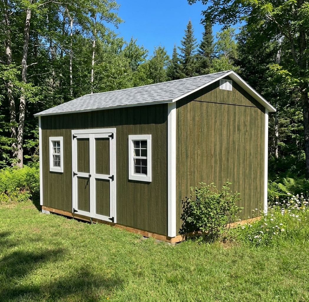 12x12 workshop shed built on-site in Vineland, NJ
